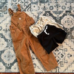 Boys 4T Carhartt overalls bundle